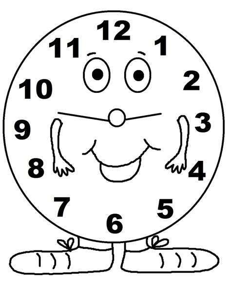 clockman coloring page|Free Printable Clock Coloring Pages For Kids.